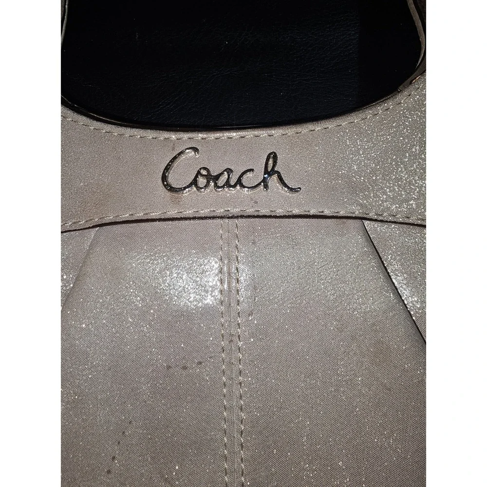 Coach Ergo Lexi Shimmer Hobo Champagne Gold Metallic Satchel Purse
